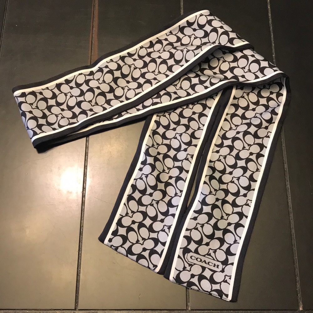 Coach black and grey scarf